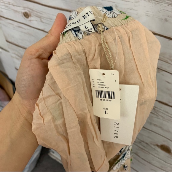 Anthropologie Moon River Floral Tie Waist Shorts NWT - Picture 4 of 5